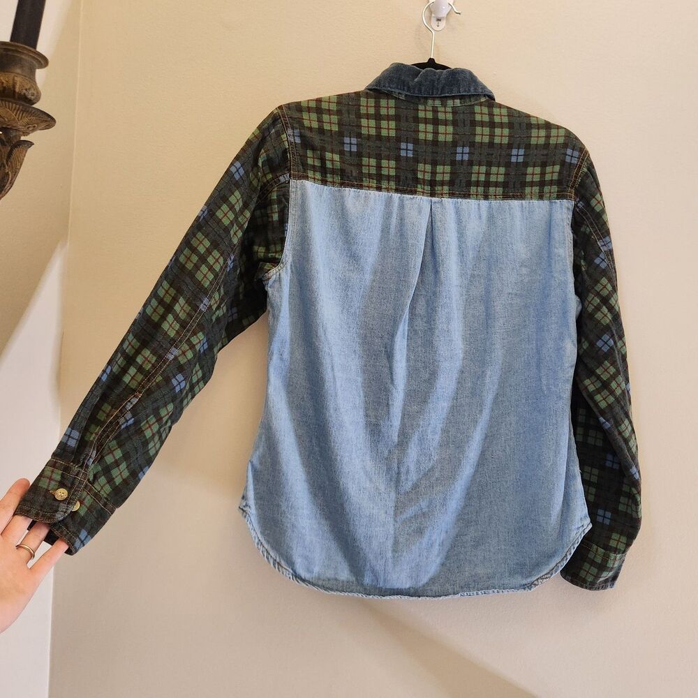 Vtg 90s Bill Blass Winter Cabin Christmas Holiday Ski Lodge Flannel Button Down - Picture 9 of 9